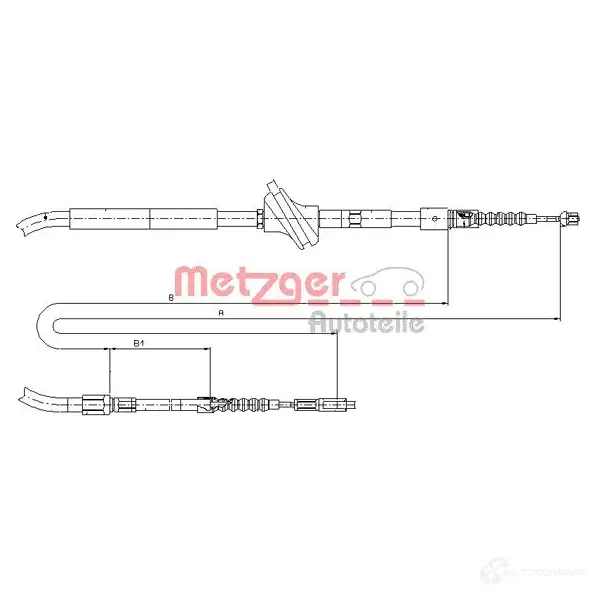 Трос ручника METZGER M2QB BMO 10.7583 993547 4250032403614 изображение 0