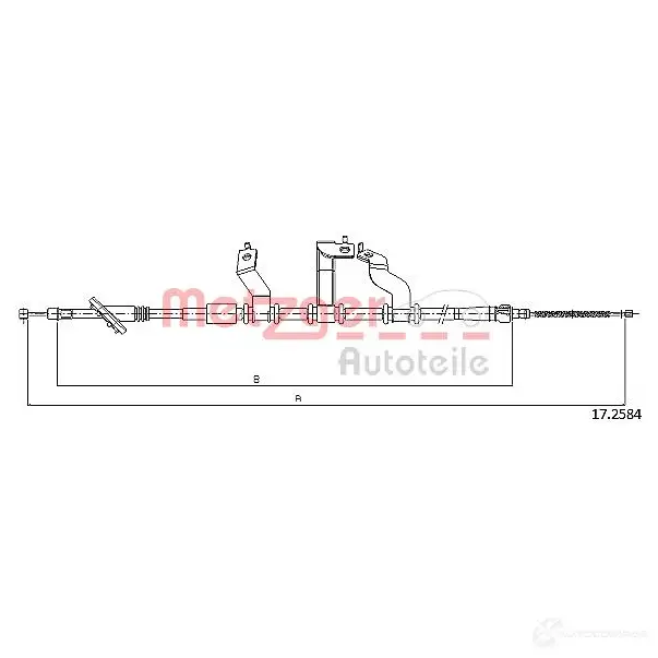 Трос ручника METZGER 4250032606480 OTLV UR 17.2584 999198