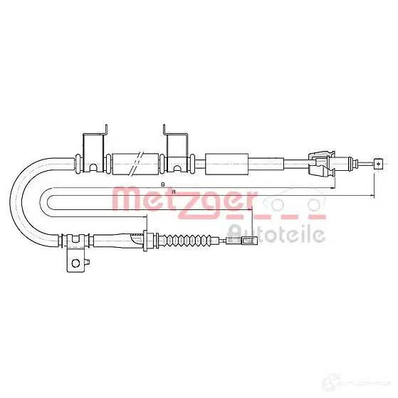 Трос ручника METZGER 999255 E NXSX 4250032506995 17.6053