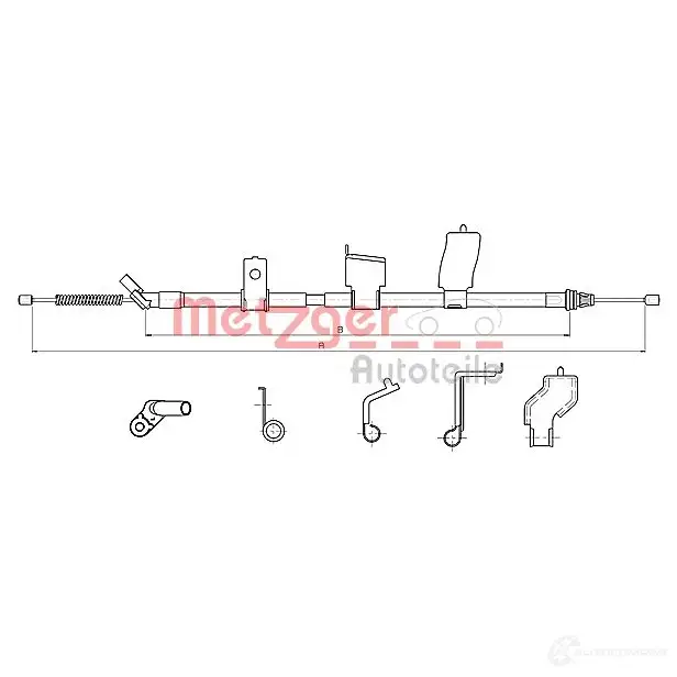 Трос ручника METZGER 999094 HEBRT 1Z 17.0327 4250032514938