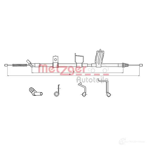 Трос ручника METZGER 17.0328 999095 CS7 7J3O 4250032514945