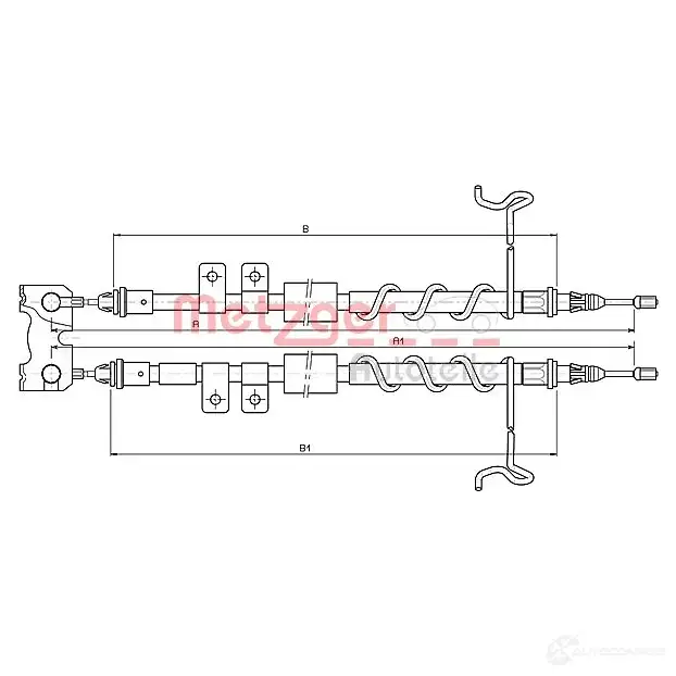 Трос ручника METZGER HIJ6 F 993375 4250032426538 10.5337 изображение 0