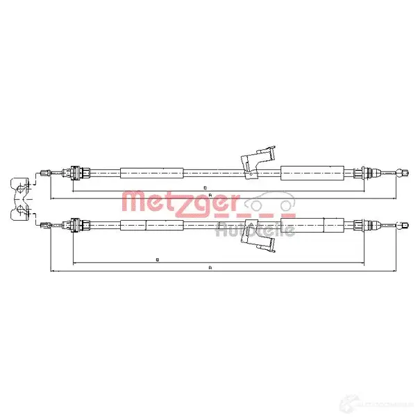 Трос ручника METZGER 4250032441876 HC 9SRX 993573 10.8225 изображение 0