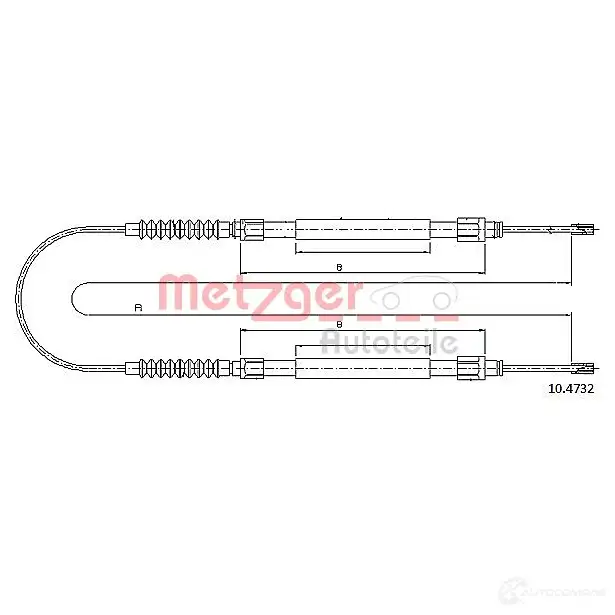 Трос ручника METZGER 10.4732 4250032442392 993349 9ID LH