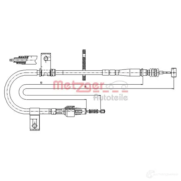 Трос ручника METZGER 4250032460341 999232 23WYA 8 17.5040 изображение 0