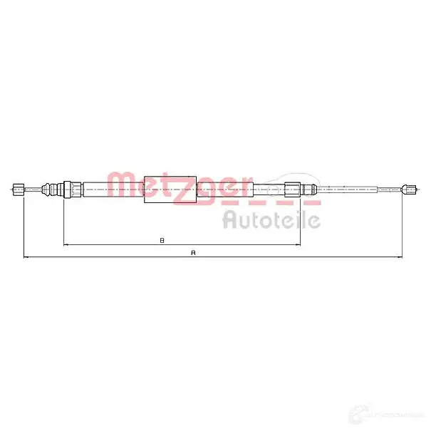 Трос ручника METZGER 4250032443177 10.6688 AFV5X L 993447