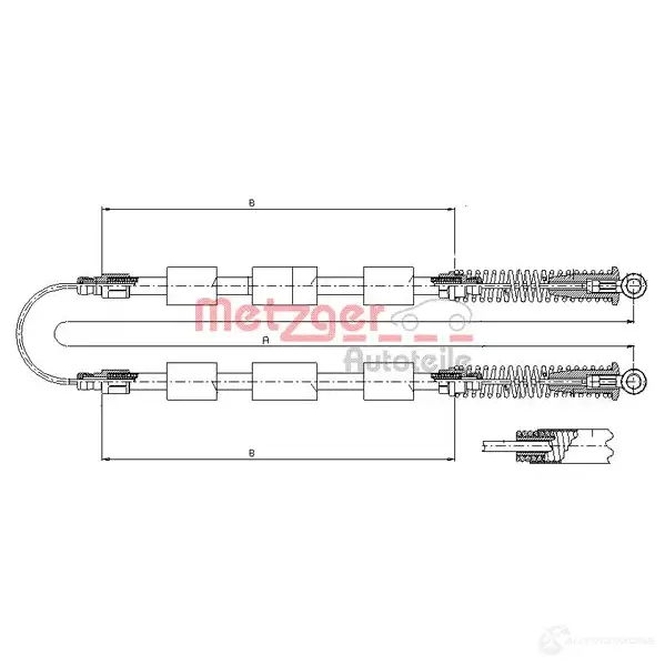 Трос ручника METZGER 321.20 1004501 3162 1208 X6VW3FH
