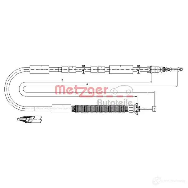 Трос ручника METZGER 12.0706 E6YKY9 996243 64 1.21
