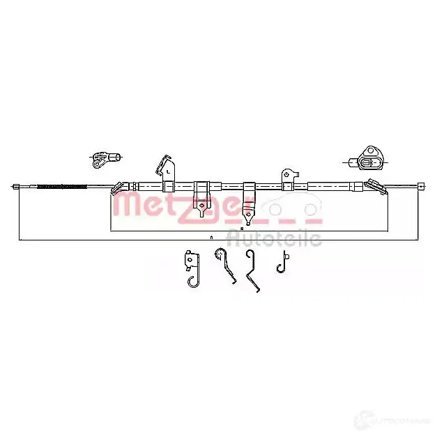 Трос ручника METZGER 17.1566 999162 4250032679002 VL21H N изображение 0