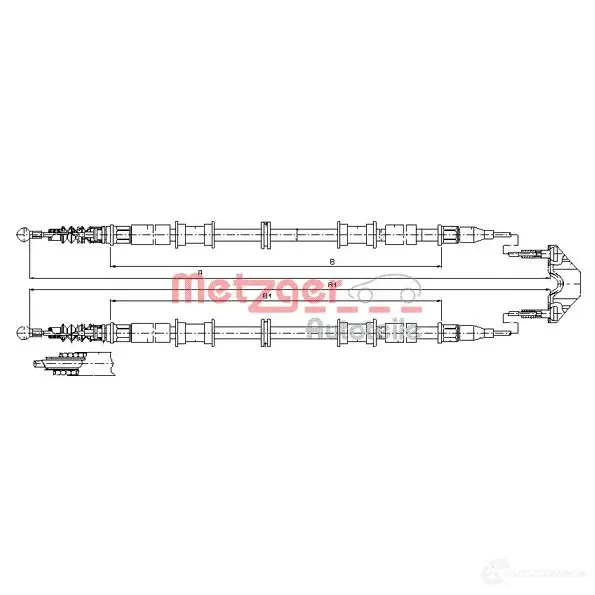 Трос ручника METZGER 994672 4250032441845 11.5866 E DCL8T0