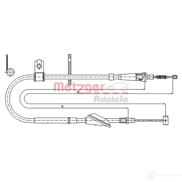 Трос ручника METZGER 17.5045 999234 707YD 4 4250032459956 изображение 0