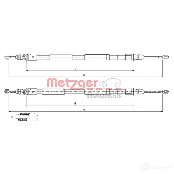 Трос ручника METZGER 1 LWB0 11.6771 994731 4250032442637