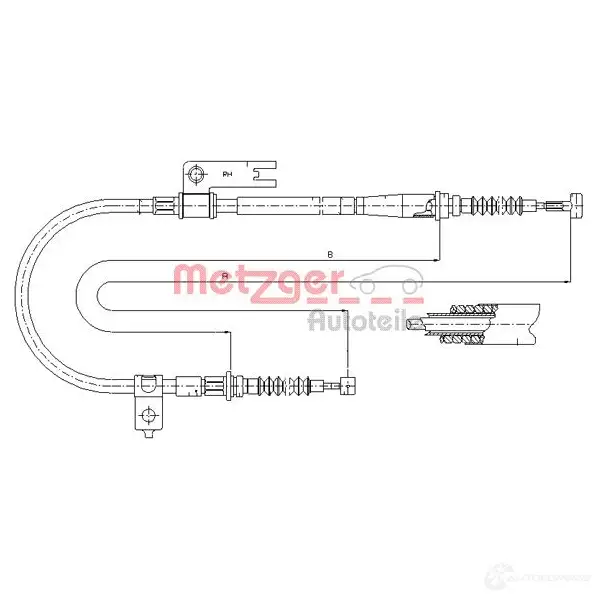 Трос ручника METZGER 999119 17.0595 4250032442330 B HBIS0