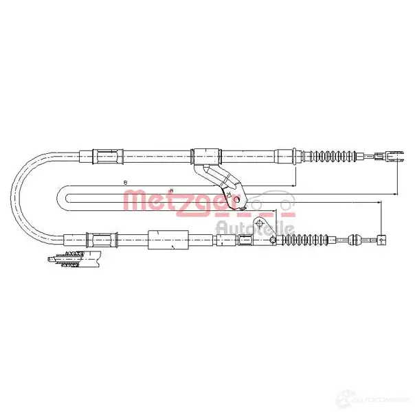 Трос ручника METZGER 999147 4250032442842 17.1419 DP YNL