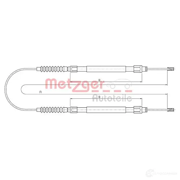 Трос ручника METZGER 4250032442408 993348 EU4Q H6W 10.4731