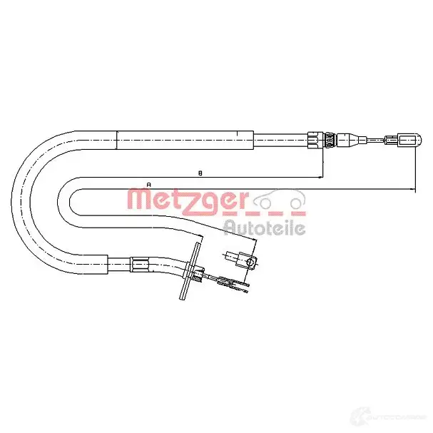 Трос ручника METZGER 993634 4250032436131 10.9875 YQ389 7V