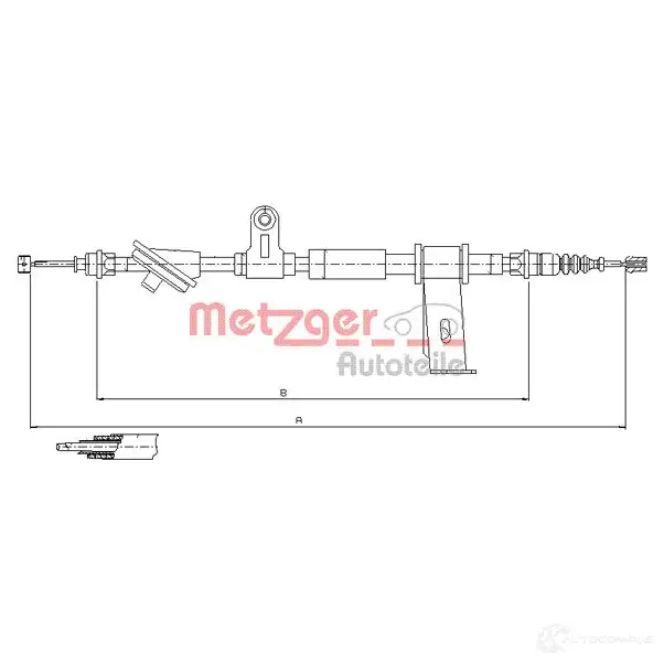 Трос ручника METZGER XZ DQDC 996238 4250032460112 12.0102