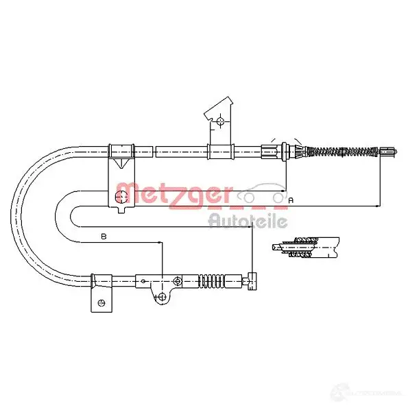 Трос ручника METZGER 17.0002 Y4QC5 3 999066 4250032408718