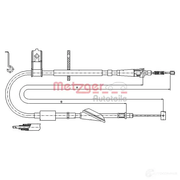 Трос ручника METZGER 999235 JIY N8OL 17.5046 4250032459963 изображение 0
