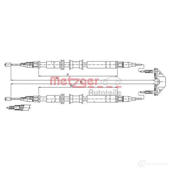 Трос ручника METZGER 994653 11.5791 AP 37Y8S 4250032423858