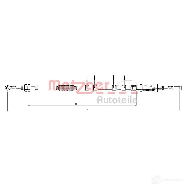 Трос ручника METZGER 993359 1 JRJI 4250032460549 10.4743 изображение 0