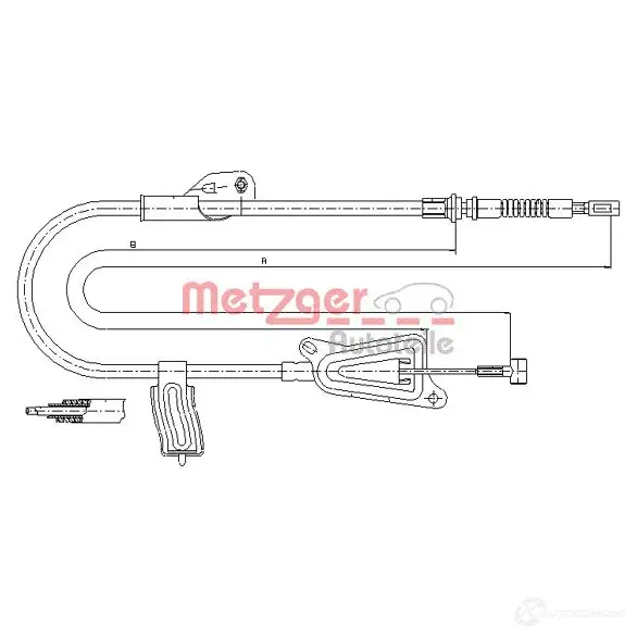 Трос ручника METZGER 17.0126 4250032427337 X8N AVJ 999079