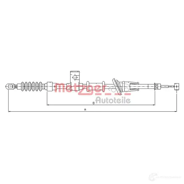 Трос ручника METZGER L EF6U 10.8222 4250032403799 993570