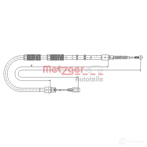 Трос ручника METZGER XA PS7 10.7535 993537 4250032460136