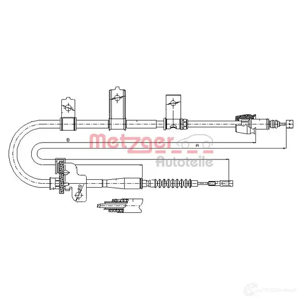 Трос ручника METZGER 17.6021 XG CJ8S 999243 4250032460525