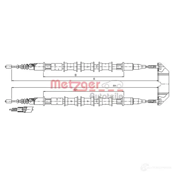 Трос ручника METZGER 11.5933 994678 3161593 38 XSOPU