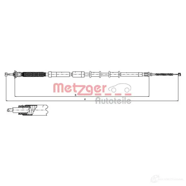 Трос ручника METZGER 12.0719 D EPCZ 996250 4250032460143
