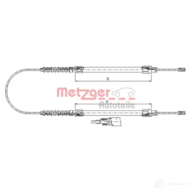 Трос ручника METZGER 1171.8 996116 QZMW E8 4250032407605