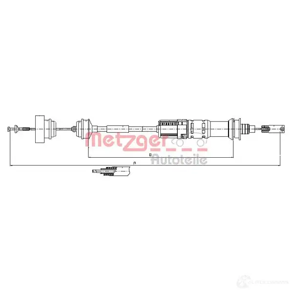 Трос сцепления METZGER 44T PLN2 994577 11.3922 4250032426606