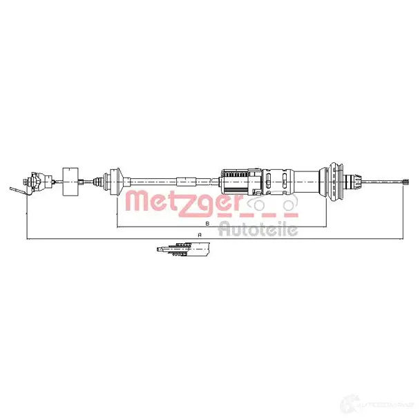 Трос сцепления METZGER 4250032409593 994569 ZXZ 4S 11.3059 изображение 0