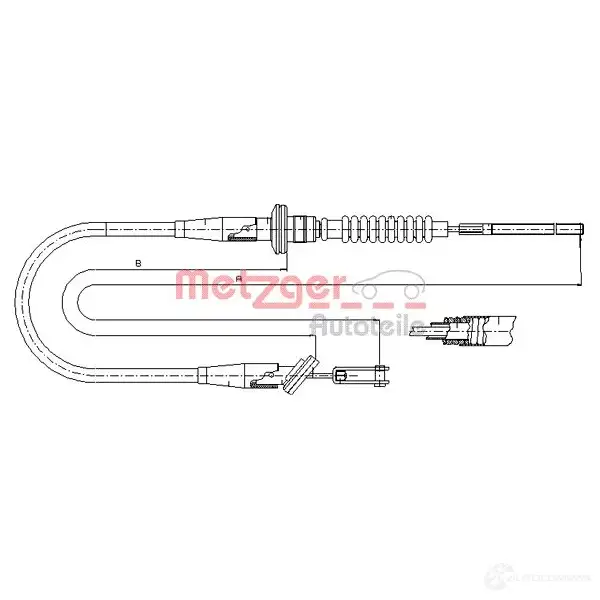 Трос сцепления METZGER 11.2537 73W6J 9 994543 4250032409685 изображение 0