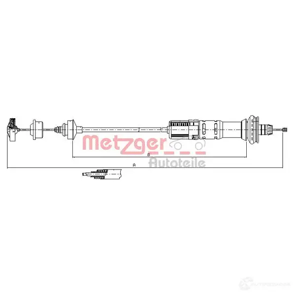 Трос сцепления METZGER 994560 11.3028 AJU0 R9Y 4250032426088 изображение 0