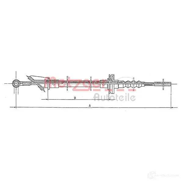 Трос сцепления METZGER 1172.1 N5 AT6P 4250032407612 996117