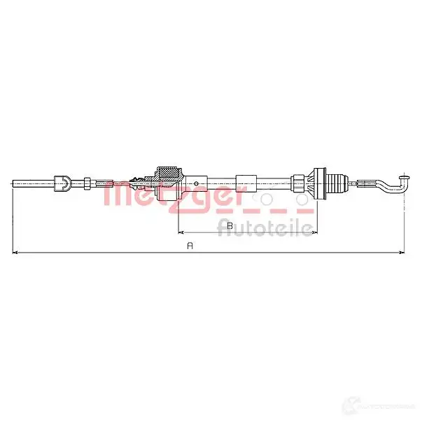 Трос сцепления METZGER 2 6M6PS 4250032405465 994538 11.2531 изображение 0