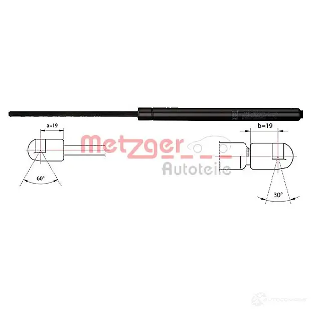 Амортизатор капота METZGER 999813 2110456 4250032486327 3LIUQ2 D изображение 0