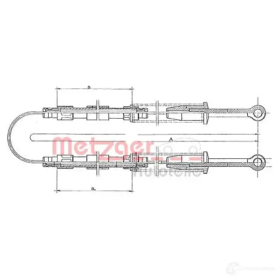 Трос ручника METZGER C1T8 9 321.4 1004502 4250032410650
