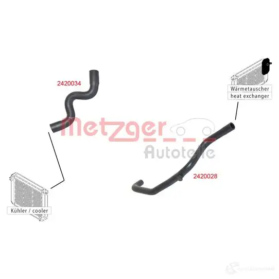 Шланг радиатора METZGER 1424793142 4062101024886 JM LRGE6 2420034 - Изображение 1