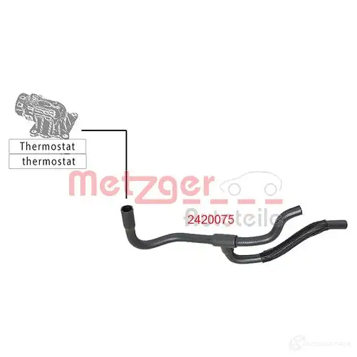 Шланг радиатора METZGER 2420075 4062101025968 P 10UYKU 1424793183 изображение 1