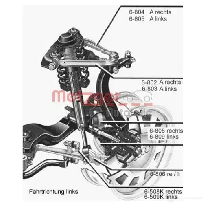 Рычаг подвески METZGER 1008202 AYN71E 58009112 6-8 04AK изображение 0