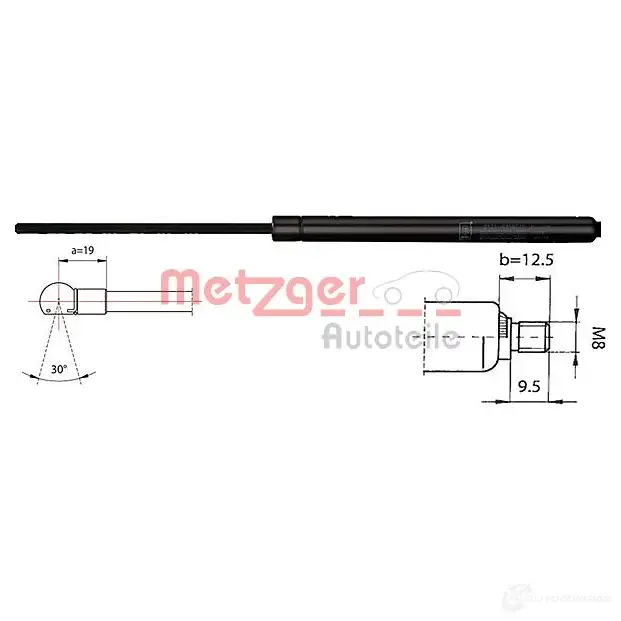 Амортизатор багажника METZGER C Z143O4 999692 2110332 4250032471101