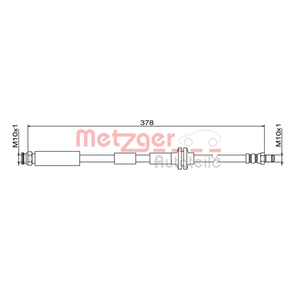 Тормозной шланг METZGER F HLZA 4111800 1440428763