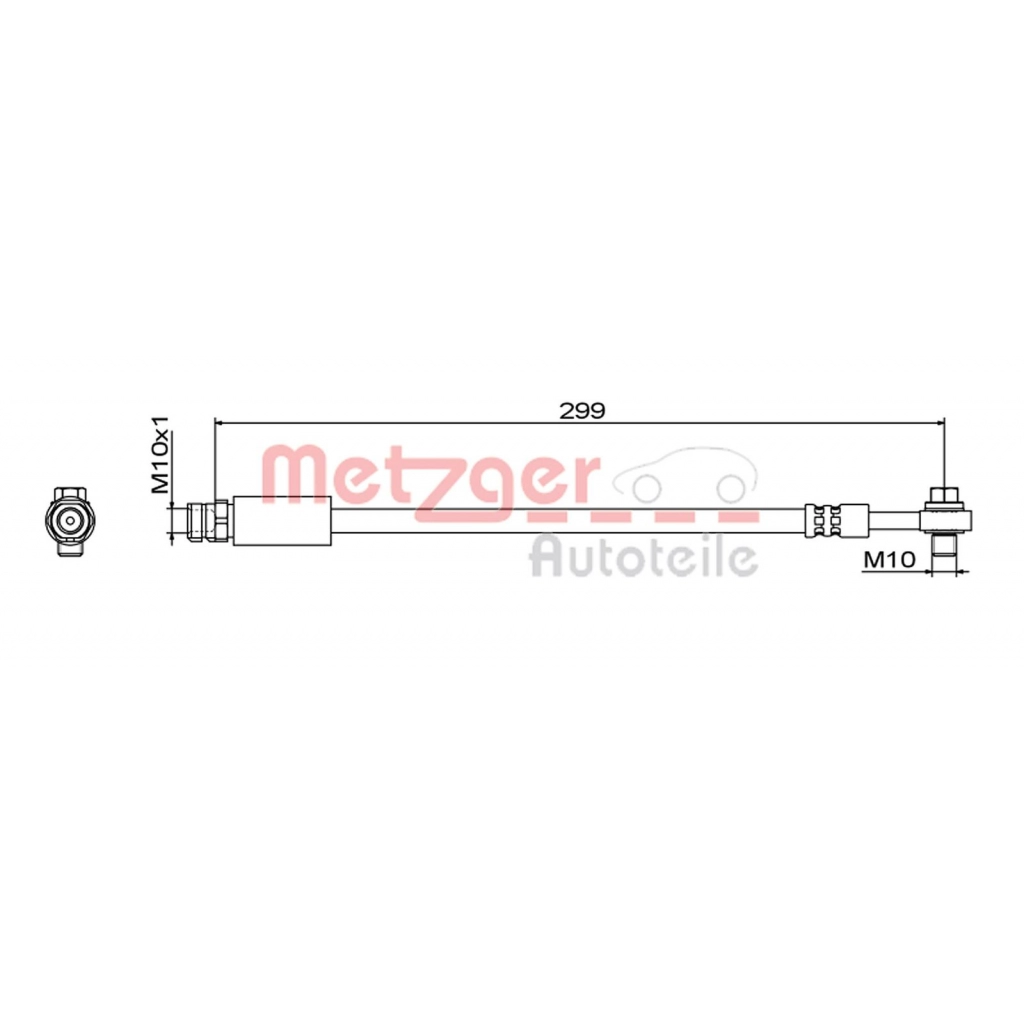 Тормозной шланг METZGER 4111827 PP4 61L6 1440428766