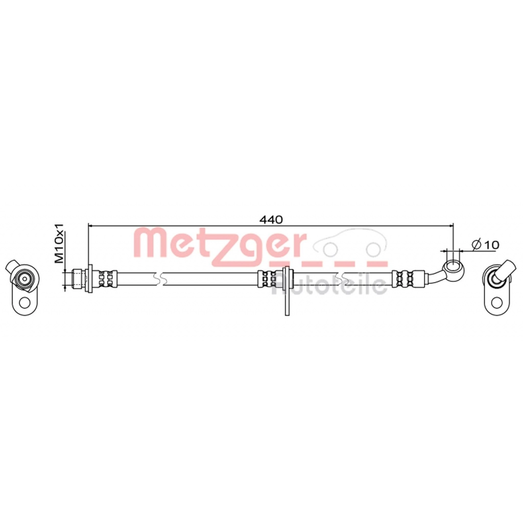 Тормозной шланг METZGER 1440428773 4111846 RV 5SDH