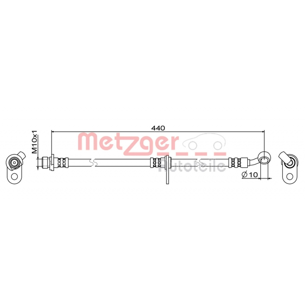 Тормозной шланг METZGER V 6TN8 4111847 1440428774
