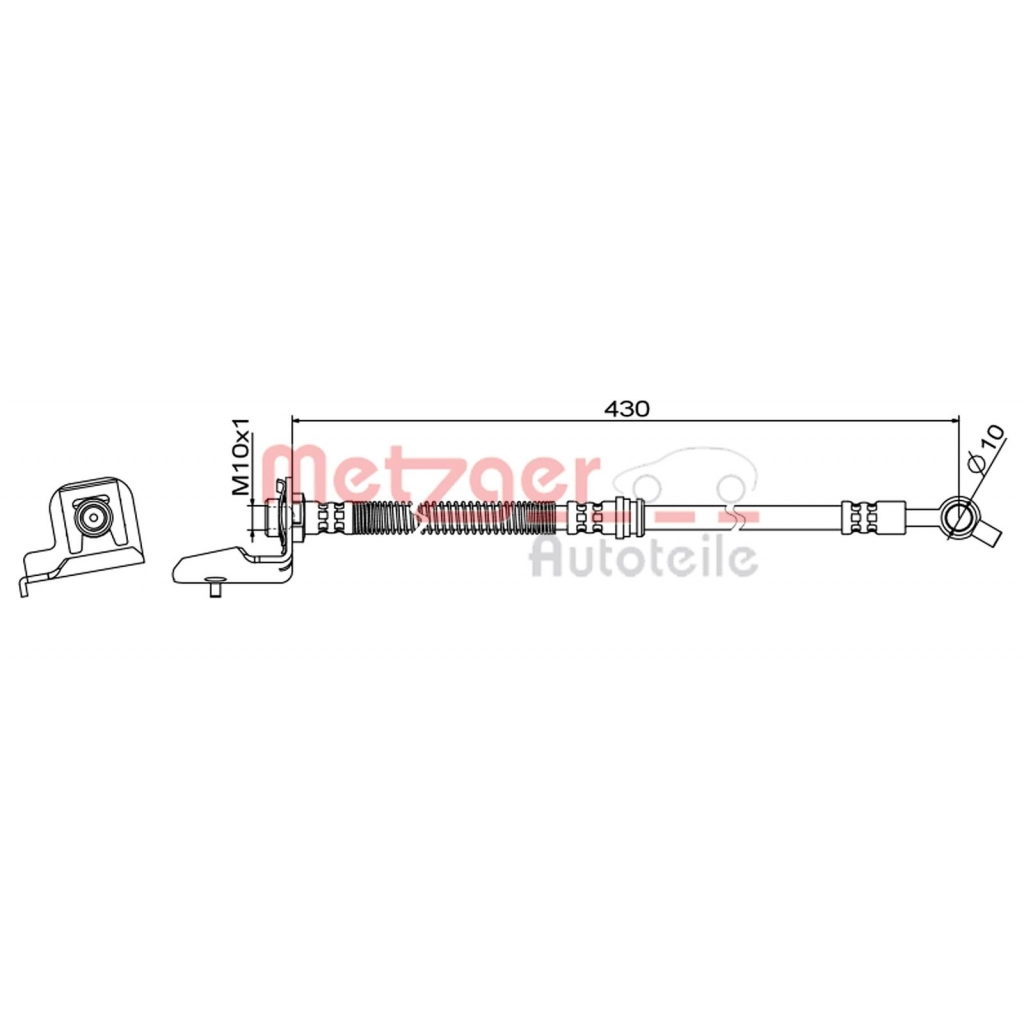 Тормозной шланг METZGER 4111866 5 IFEV 1440428778 изображение 0