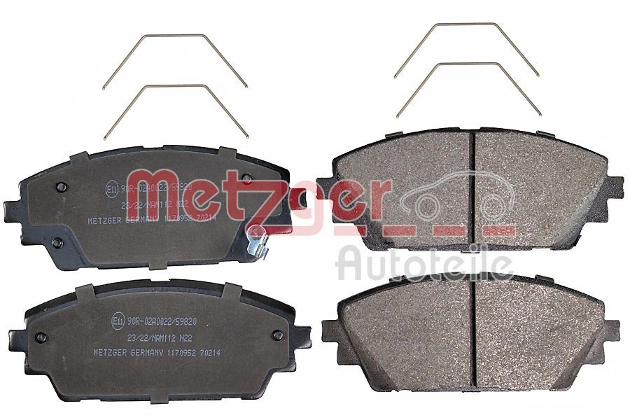 Тормозные колодки дисковые, комплект METZGER 1440428791 1170952 G3MU 2